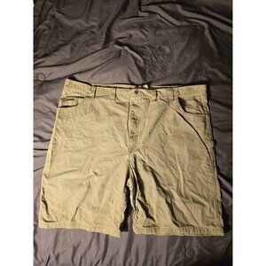 Wrangler Mens Big & Tall 52 Waist Army Green Denim Jean Shorts